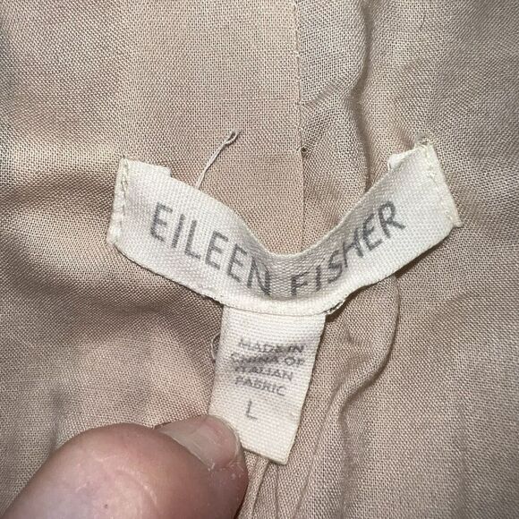 Womens EILEEN FISHER Linen Blend Button Front Jacket Large - Picture 2 of 2